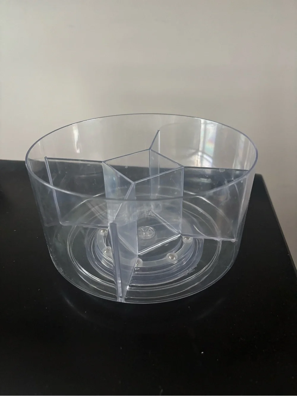 Clear Acrylic 5-Compartment Spinning Organizer